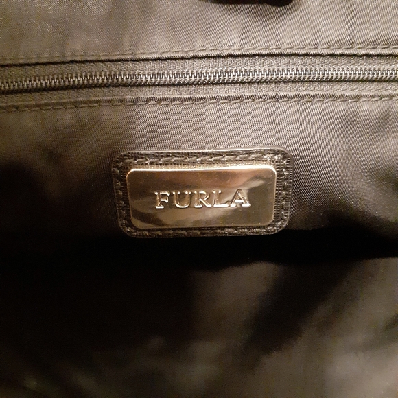 SOLD - Furla Calypso Nylon Shoulder Bag in Onyx - Picture 8 of 16